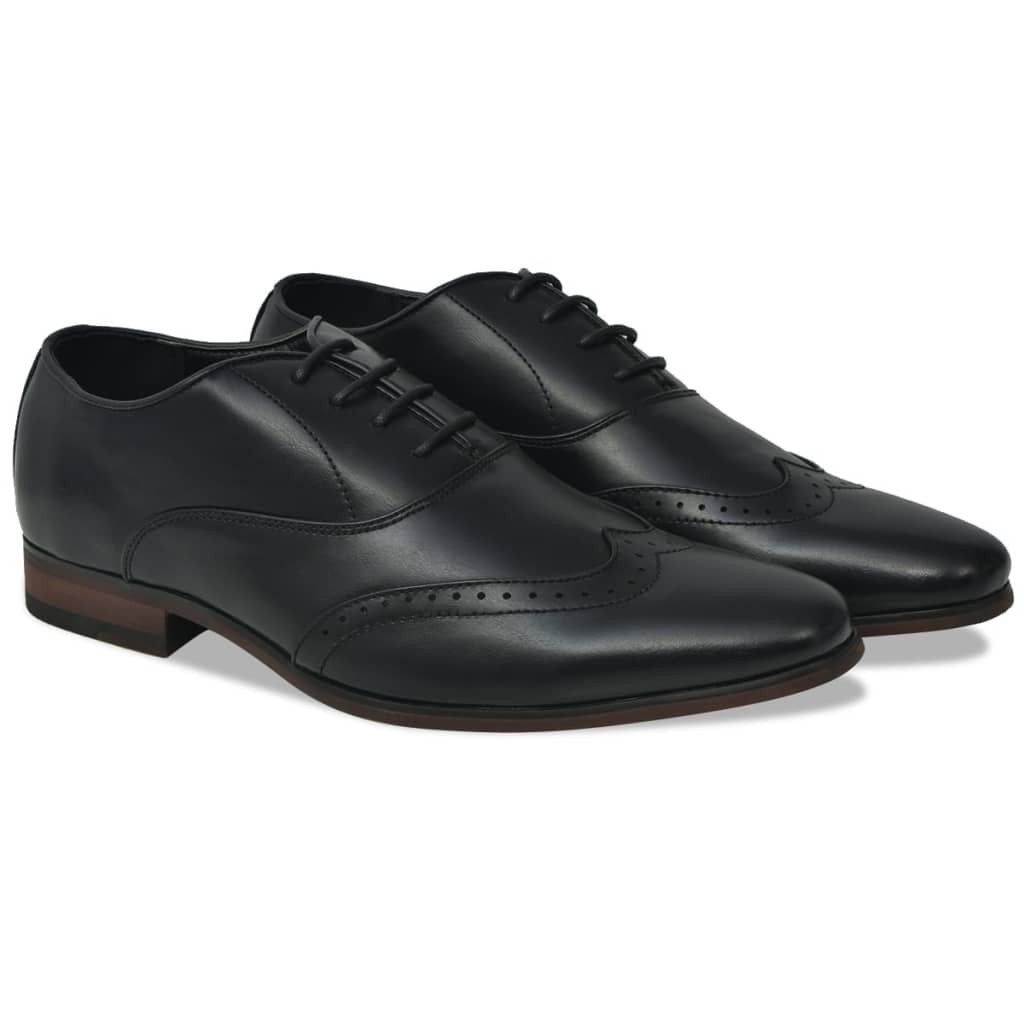 Business Shoes Brogue Shoes Black PU Leather
